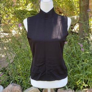 Rafaella Sleeveless Black Shell Top